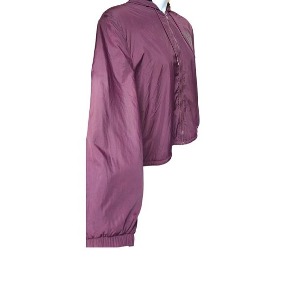 PINK VICTORIA SECRET Warm Maroon Hooded Sherpa Jacket Size M/L - Picture 6 of 16